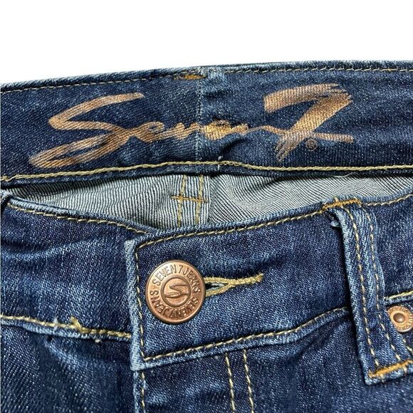 Seven7 Factory Destroyed Slim Straight Jeans Size 29 - Picture 12 of 12